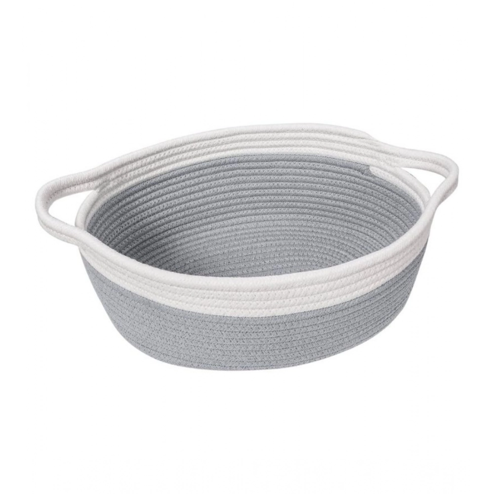 Cotton Baby Gift Basket Pack of 1 Storage Basket For Clothes (Grey)