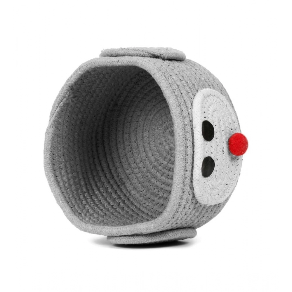 Cotton Pan Holder Pack of 1 Storage Basket For Clothes (Grey) - Image 2