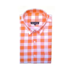 Men's Cotton Lycra Full Sleeve Checked Casual Shirt (Red White)