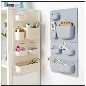Plastic Wall Mounted Rack Pack Of_2 (Multicolor)