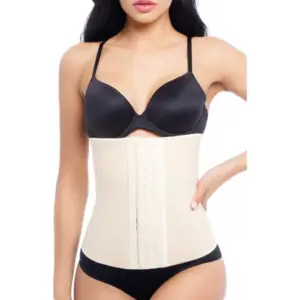 Women's Lycra Blend Solid Western Wear Corset Body Shaper (Beige)