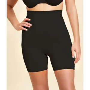 Women's Cotton Solid Western Wear Tummy Body Shaper (Black)