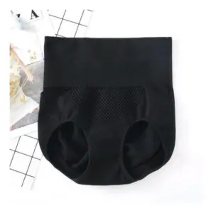 Women's Cotton Solid Ethnic Wear Body Shaper Brief (Black)