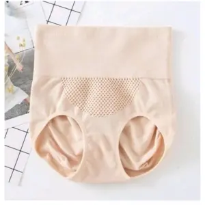 Women's Cotton Solid Ethnic Wear Body Shaper Brief (Skin)