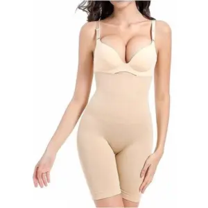 Women's Cotton Solid Ethnic Wear Body Shaper (Beige)
