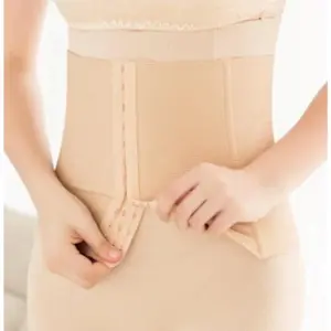 Women's Cotton Self Design Western Wear Corset Body Shaper (Beige)