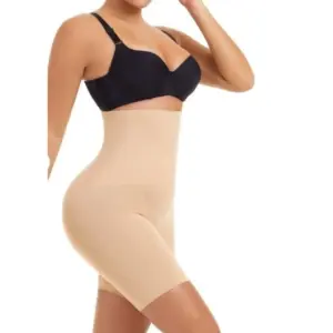 Women's Cotton Solid Ethnic Wear Tummy - Thigh Body Shaper (Skin)