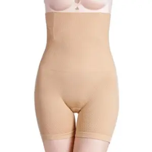 Women's Cotton Solid Ethnic Wear Tummy - Thigh Body Shaper (Skin)