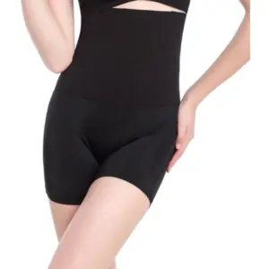 Women's Cotton Solid Western Wear Tummy - Thigh Body Shaper (Black)