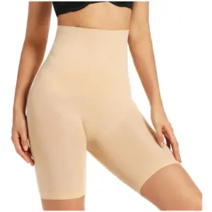 Women's Cotton Solid Western Wear Tummy - Thigh Body Shaper (Skin)