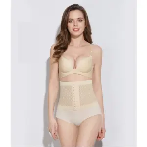 Women's Cotton Solid Western Wear Tummy - Thigh Body Shaper (Skin)