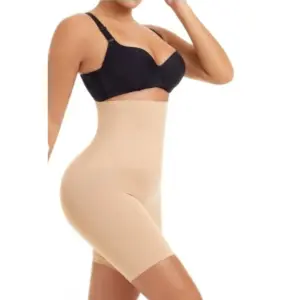 Women's Cotton Solid Ethnic Wear Tummy - Thigh Body Shaper (Skin)