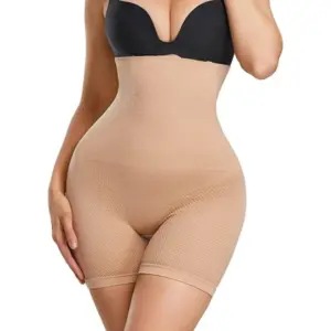 Women's Cotton Solid Western Wear Tummy - Thigh Body Shaper (Skin)