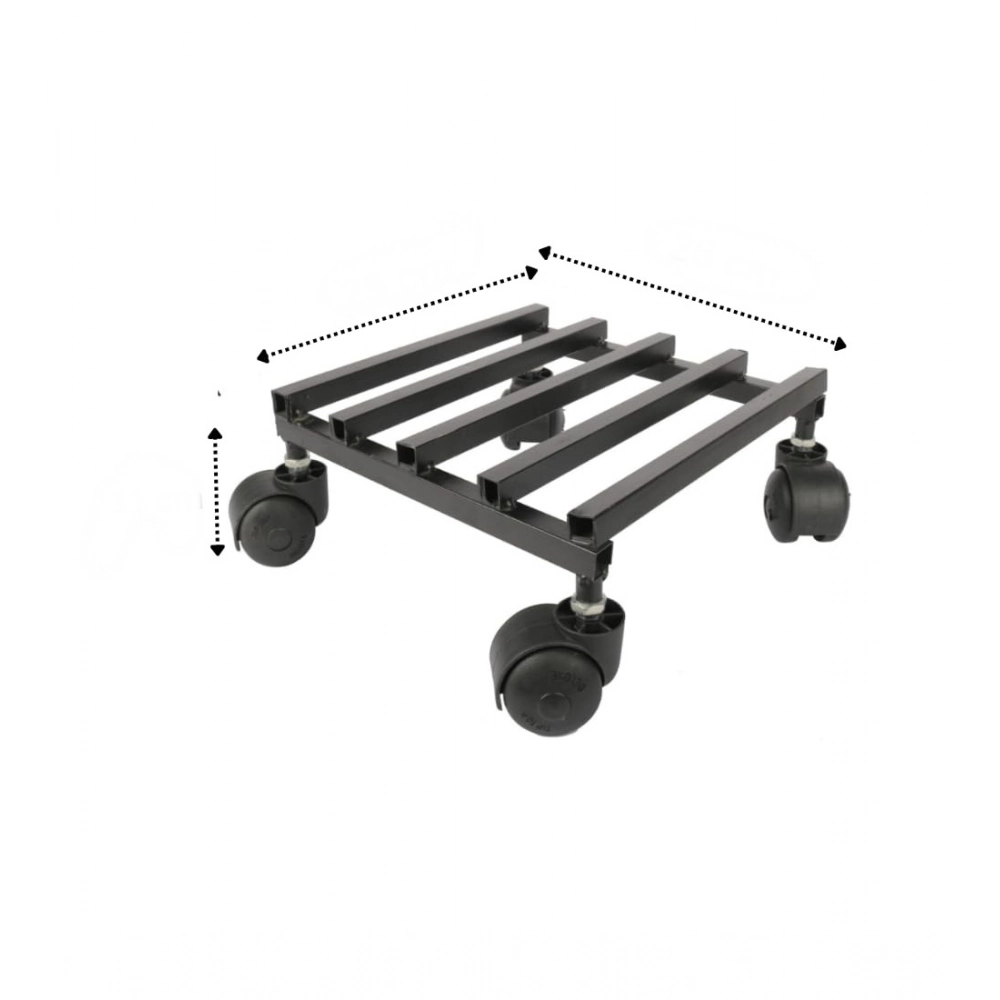 Iron Wheel Pot Stand For Planters Square Shape Stand - Image 3