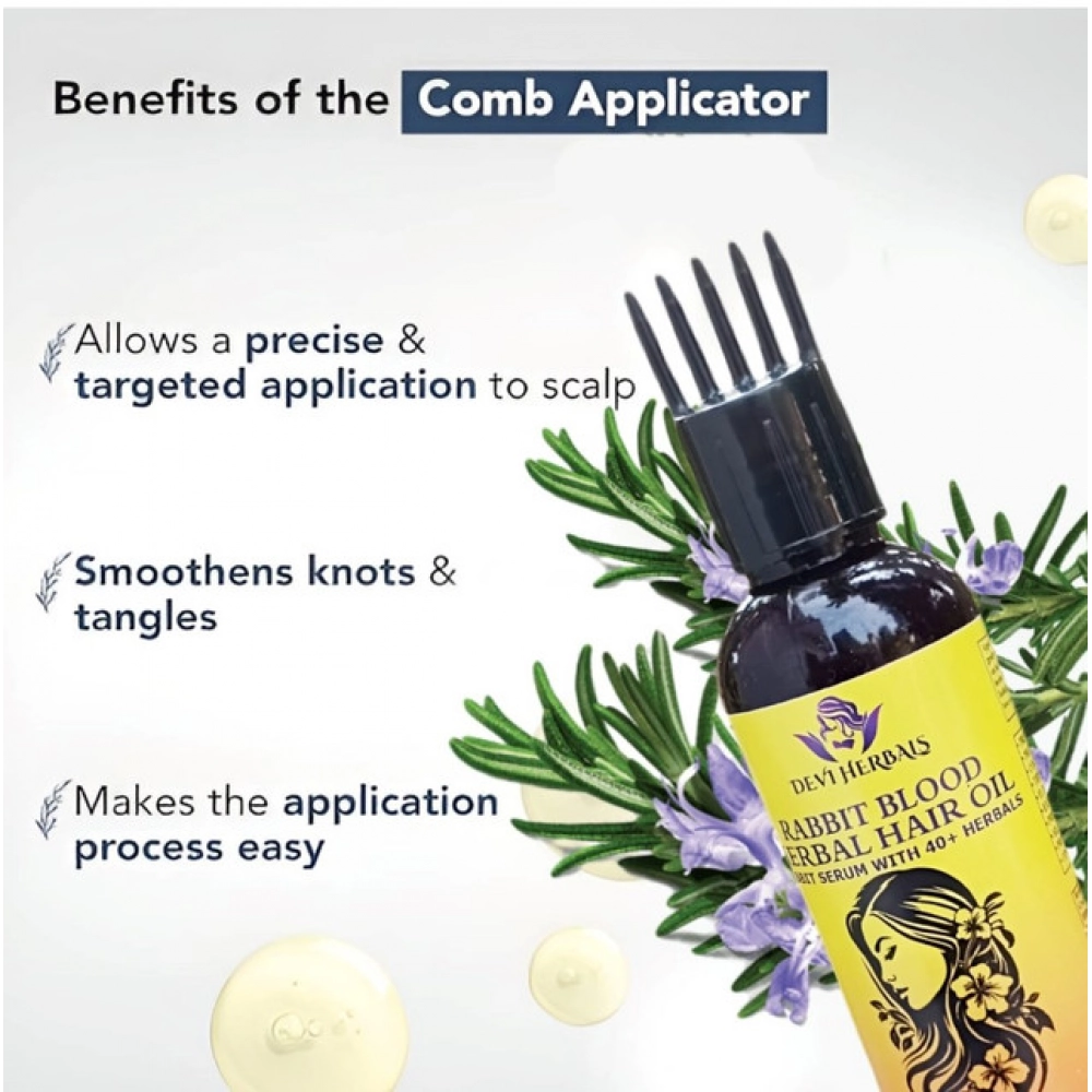 Devi Herbels Rabbit Blood Herbal 100 ML Hair Oil - Men's And Women's Hair Growth Oil - Image 3