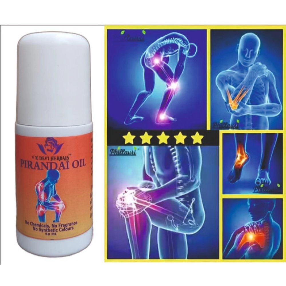 Devi Herbal Pirandai Pain Relief 50 ML Oil - Natural, Chemical-Free Oil - Image 3
