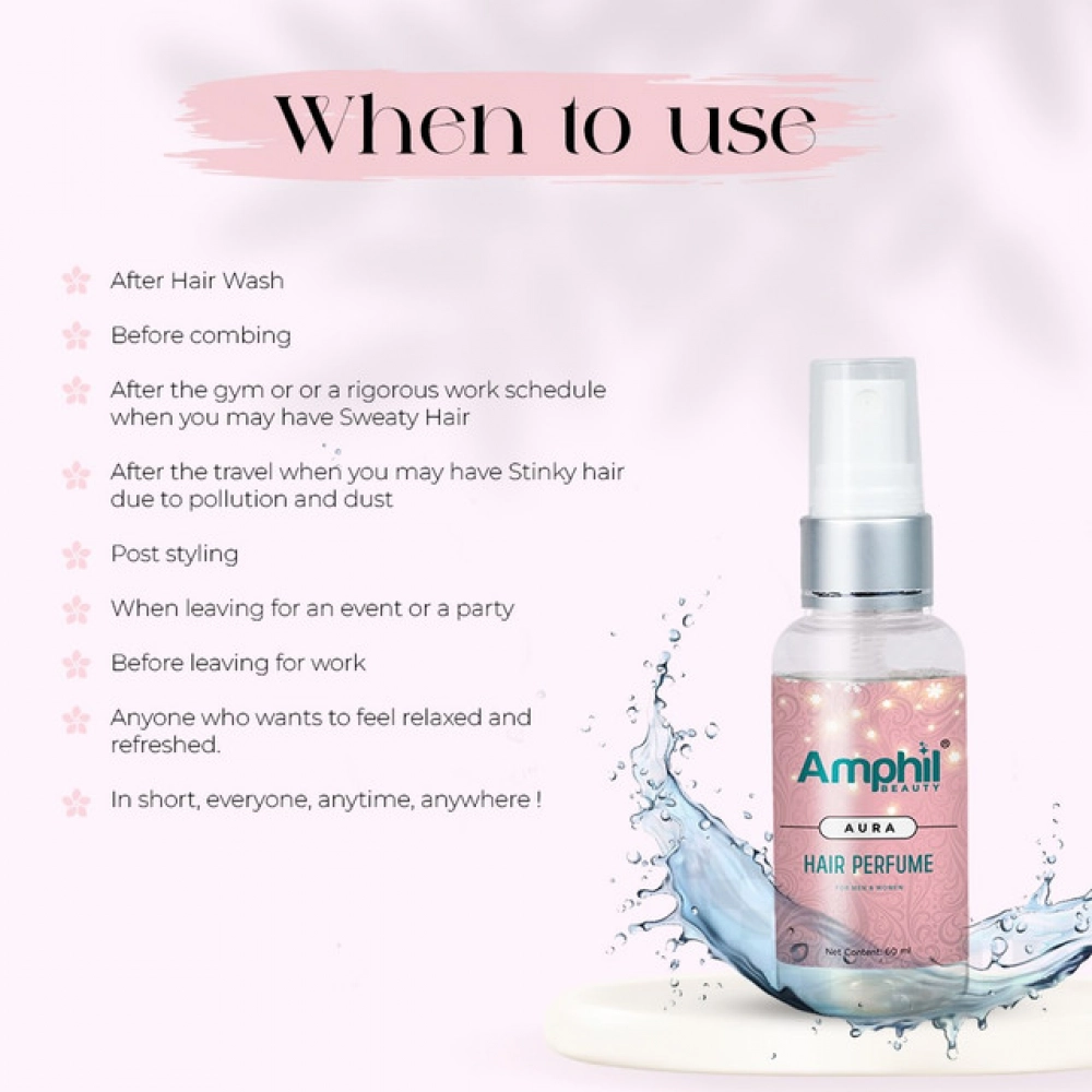 Amphil beauty Aura Unisex Hair perfume 60 ml | Alcohol Free | Water Based | Paraben Free - Image 2