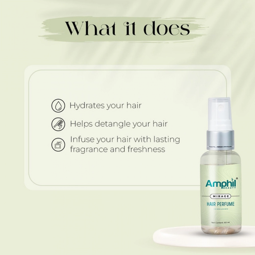 Amphil beauty Mirage Unisex Hair perfume 60 ml | Alcohol Free | Water Based | Paraben Free - Image 4