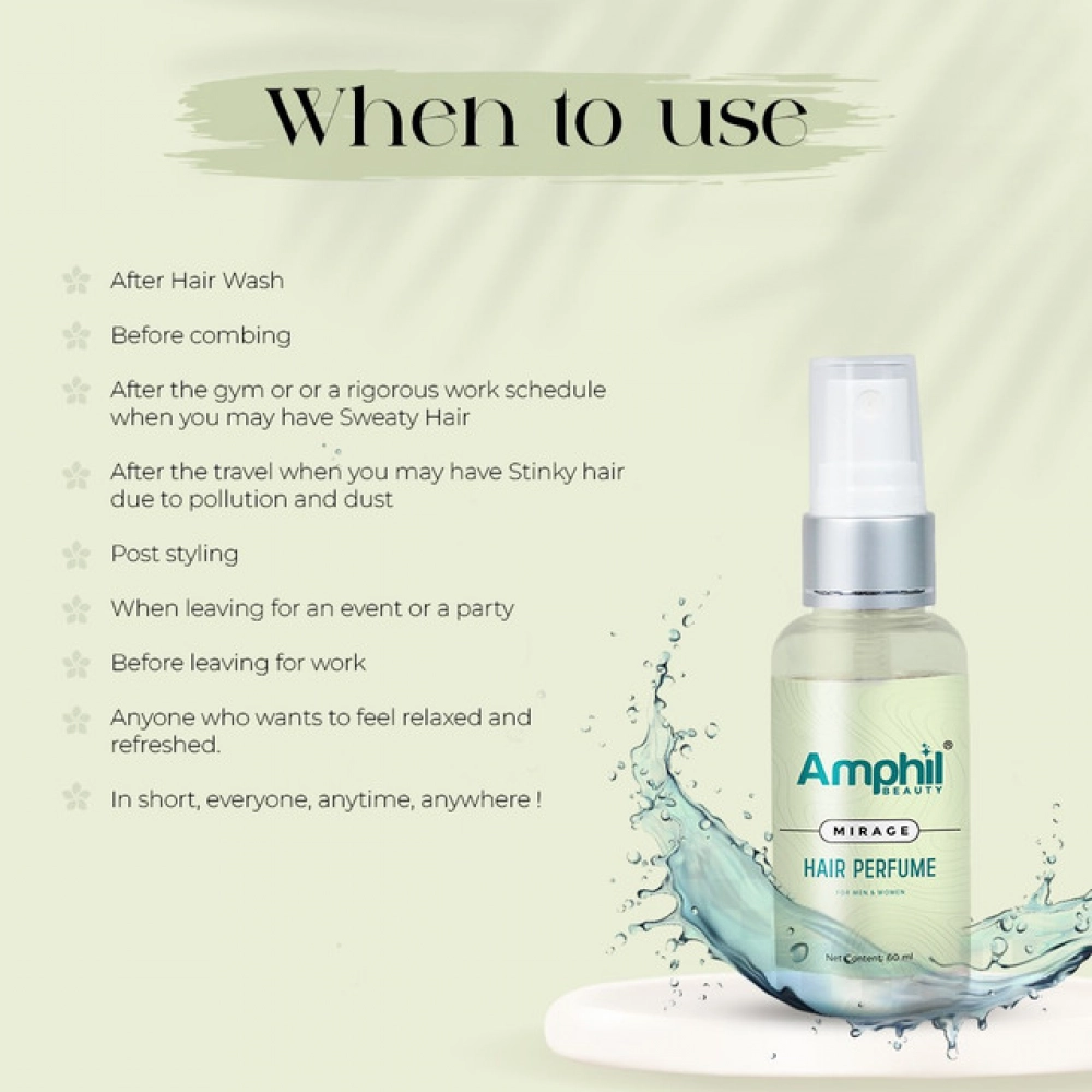 Amphil beauty Mirage Unisex Hair perfume 60 ml | Alcohol Free | Water Based | Paraben Free - Image 2