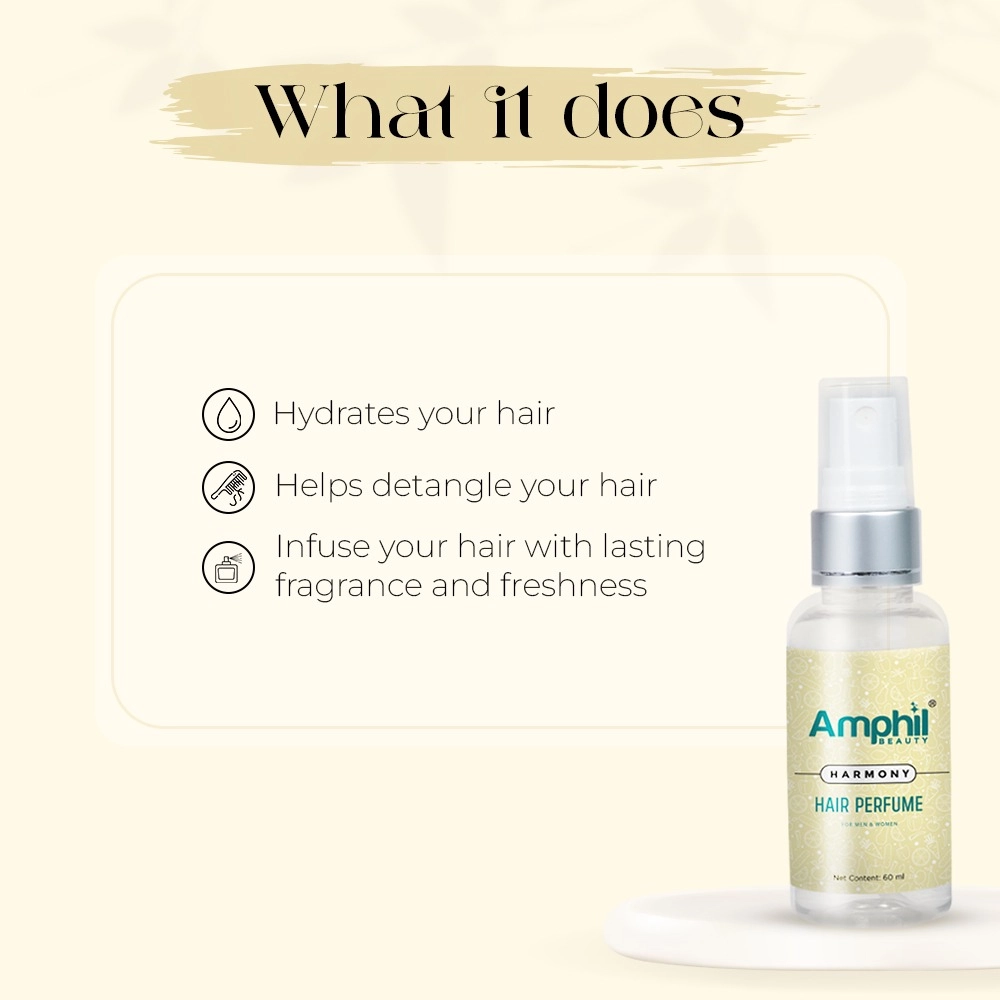 Amphil beauty Harmony Unisex Hair perfume 60 ml | Alcohol Free | Water Based | Paraben Free - Image 4