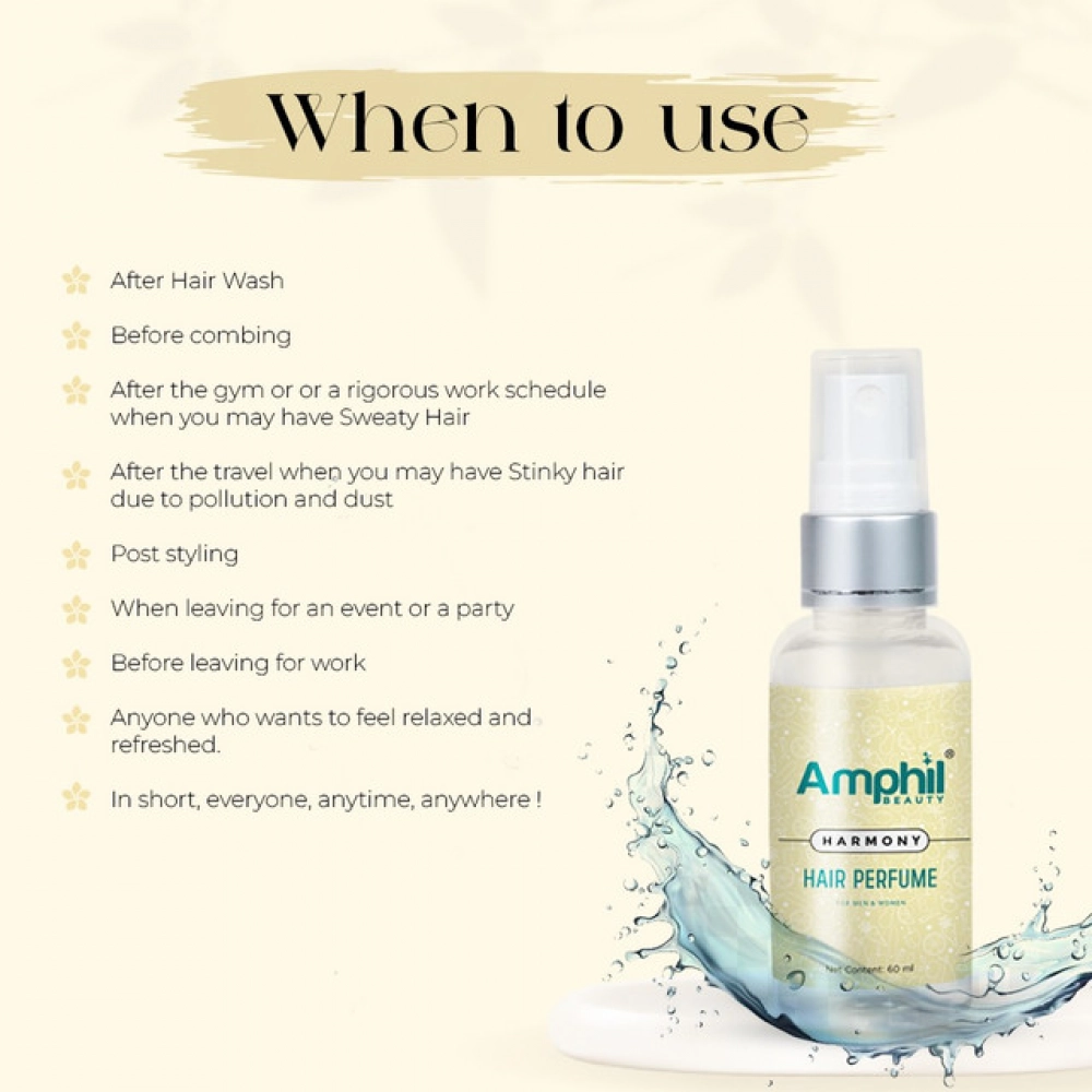 Amphil beauty Harmony Unisex Hair perfume 60 ml | Alcohol Free | Water Based | Paraben Free - Image 2