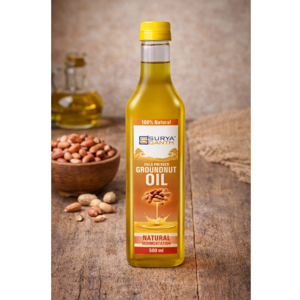 Surya Ganth Cold Pressed Groundnut Oil (Natural Sedimentation) - Image 2