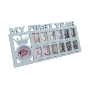 Acrylic Newborn Baby First Year Photo Frame (Multicolor)