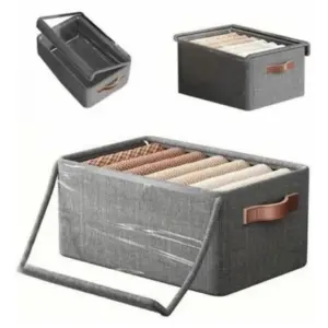 Polypropylene Foldable Storage Bag With Lid (Multicolor)