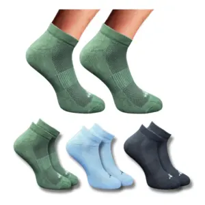 3_Pair Set Unisex Casual Cotton Printed Low Cut Socks (Multicolor)