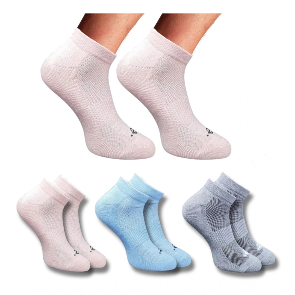 3_Pair Set Unisex Casual Cotton Printed Low Cut Socks (Multicolor)
