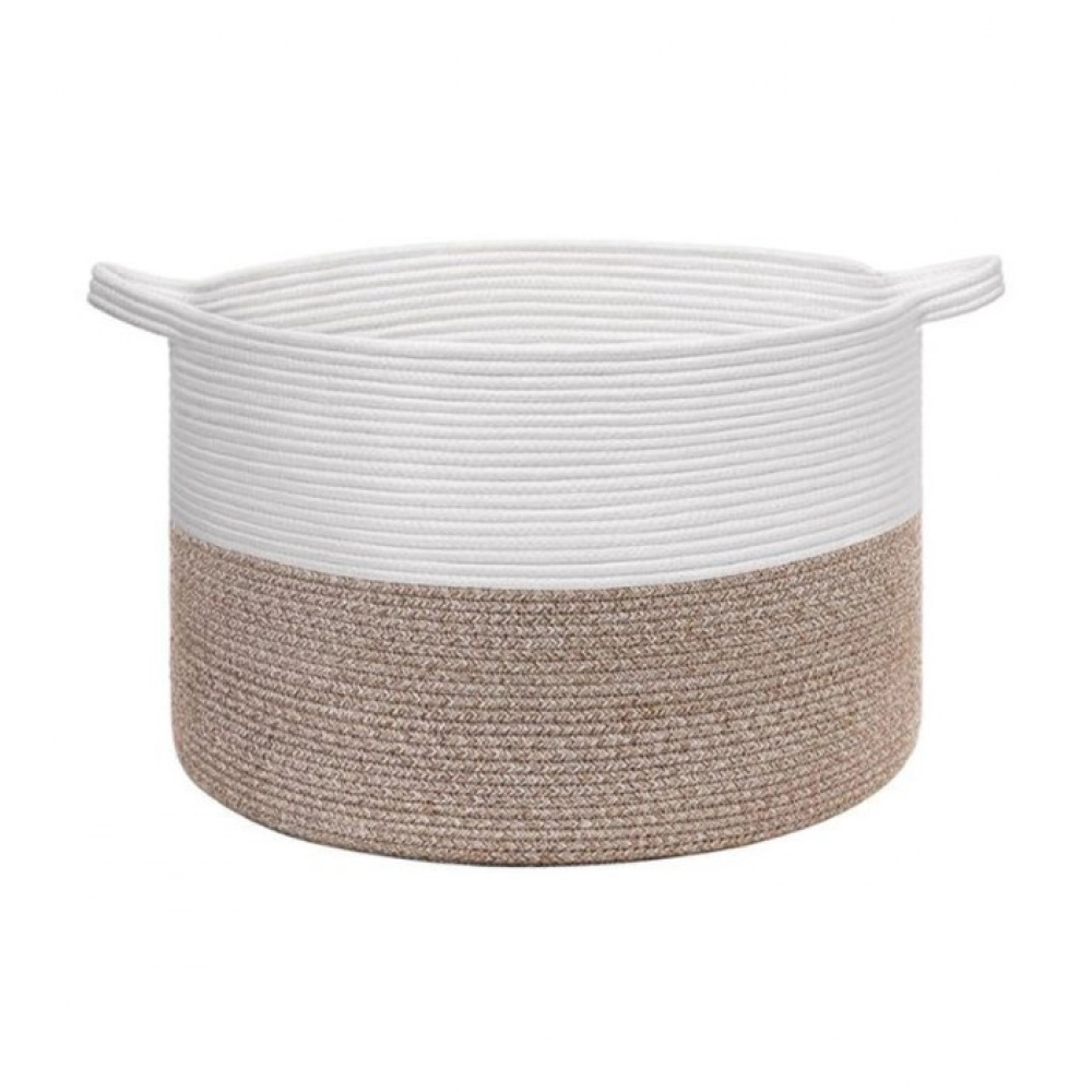 Cotton Kidi- 16x14 Inch Pack of 1 Storage Basket For Clothes (Kidi-White) - Image 2