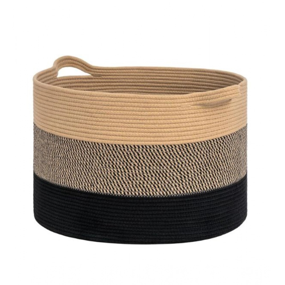 Cotton Mix 16x14 Inch Pack of 1 Storage Basket For Clothes (Multicolor) - Image 2