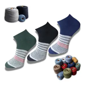 3_Pair Set Unisex Casual Cotton Printed Low Cut Socks (Multicolor)
