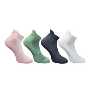 4_Pair Set Unisex Casual Cotton Printed Ankle Length Socks (Multicolor)