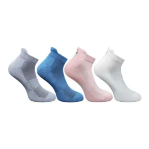 4_Pair Set Unisex Casual Cotton Printed Ankle Length Socks (Multicolor)