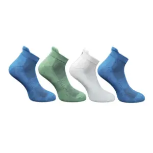 4_Pair Set Unisex Casual Cotton Printed Ankle Length Socks (Multicolor)
