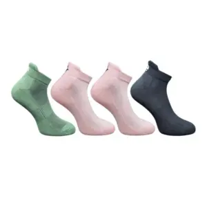 4_Pair Set Unisex Casual Cotton Printed Ankle Length Socks (Multicolor)