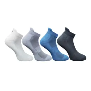 4_Pair Set Unisex Casual Cotton Printed Ankle Length Socks (Multicolor)