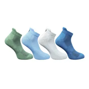 4_Pair Set Unisex Casual Cotton Printed Ankle Length Socks (Multicolor)