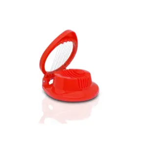 Pack of 4_Plastic Egg Slicer – Stainless Steel Wire Egg Cutter for Even Slices (Color: Assorted )