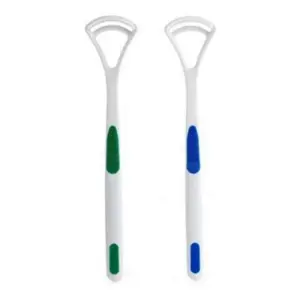 Pack Of 3_Double Edged Plastic Tongue Cleaner (Color: Assorted )