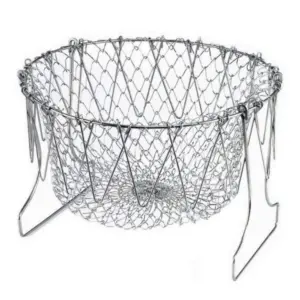 Foldable Chef Basket – Multi-Function Strainer And Steamer (Color: Assorted )