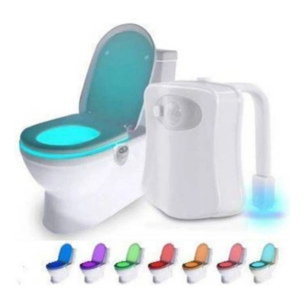 Pack of 2_Toilet Bowl Night Light – Motion Sensor LED Toilet Lamp (Color: Assorted ) - Image 4