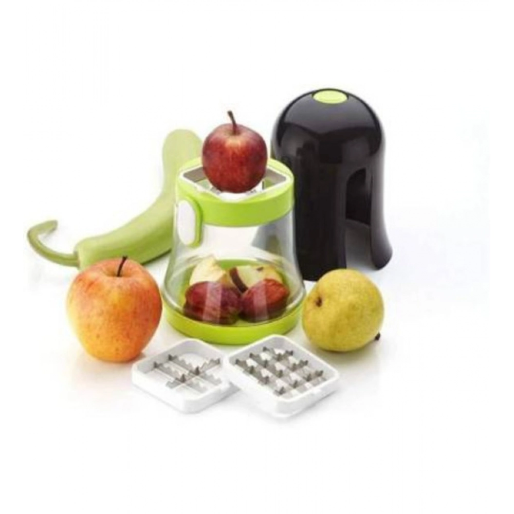 Stainless Steel Multifunction Vegetable Cutter Chipser Manual Quick Dicer Fruit Slicer Non-Skid Base Slicer and Cutter Grater (Color: Assorted ) - Image 3