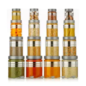 Plastic 16-Pcs Set Airtight Kitchen Storage Container Set (Multicolor)