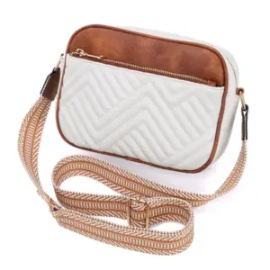 Women's PU Leather Zipper Sling Bag