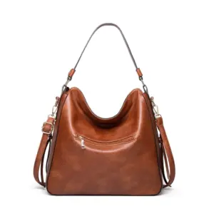 Women's PU Leather Zipper Handbag