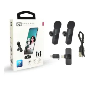 Plastic K9 Microphone, Digital Mini Portable Recording Clip Mic with Receiver