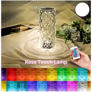 Crystal plastic LED Rose Lamp – Crystal Diamond Design