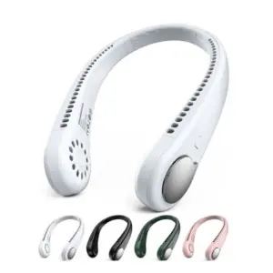 Plastic USB Rechargeable Wearable Neck Fan